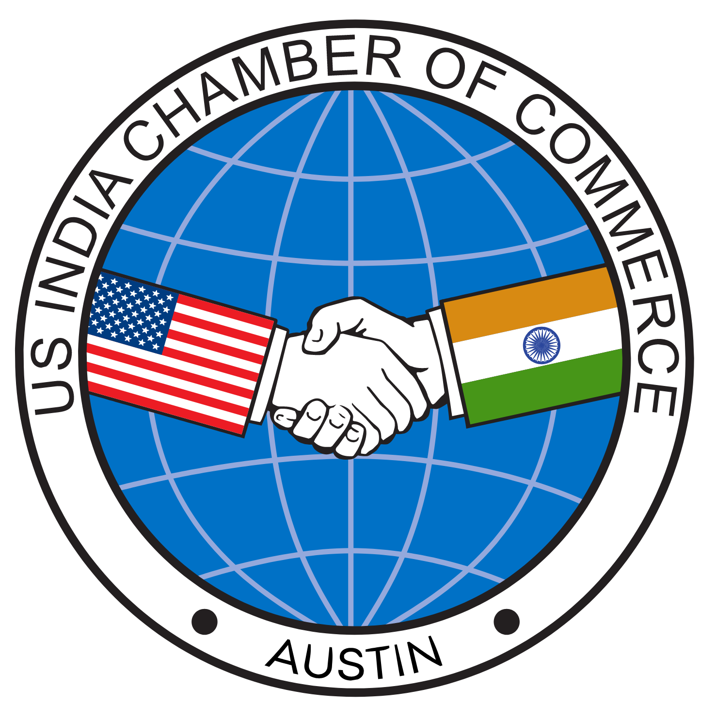 US India map illustration graphic